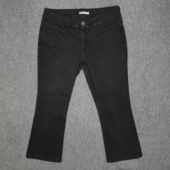 Riders by Lee Jeans Womens 12P Black Mid Rise Boot Cut Denim Stretch Casual - Picture 1 of 9